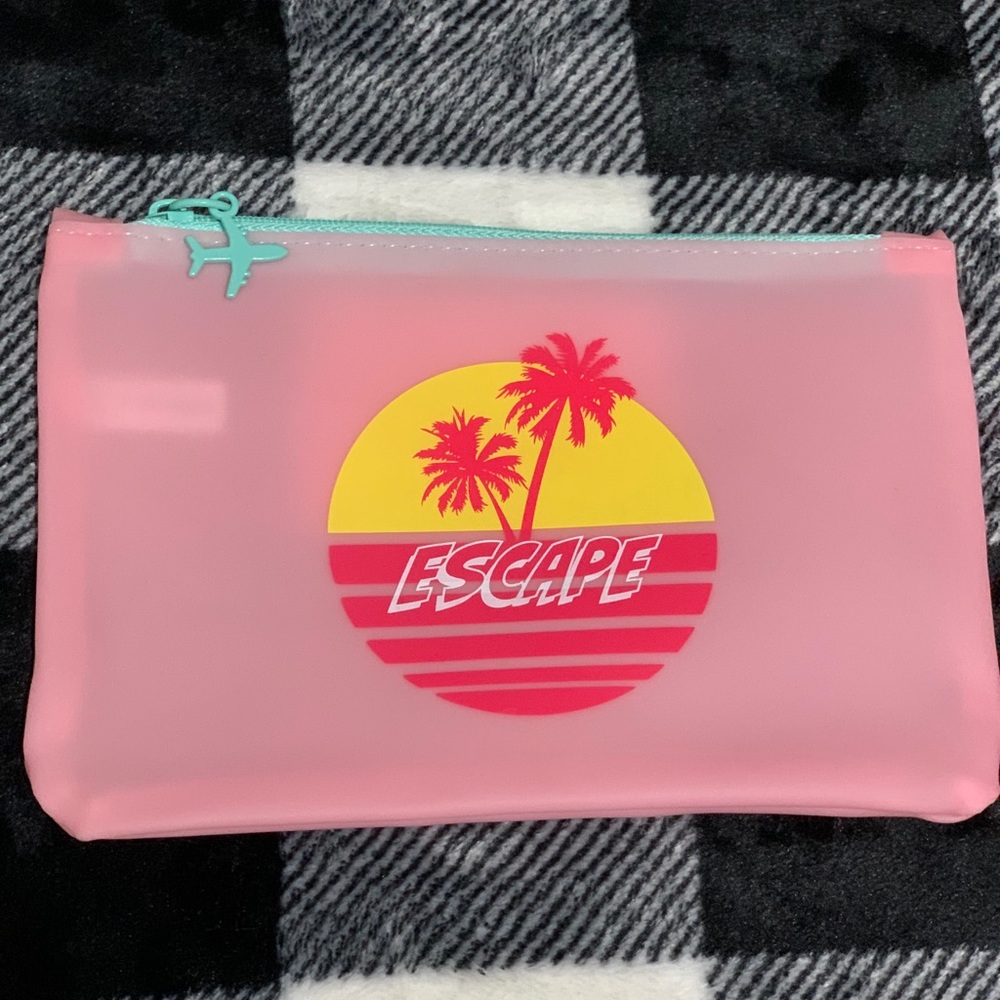 “Escape” Ipsy transparent makeup bag